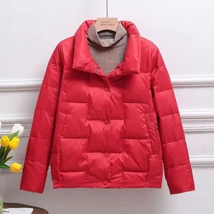 冬季保暖女士棉服韩版红色上衣外套棉衣袄子妈妈装加厚冬装洋气潮