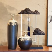 新中式陶瓷摆件高端室内客厅花瓶茶具桌面酒柜，玄关禅意家居装饰品