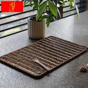 仿藤编织餐桌垫餐垫欧式长方形，隔热垫厨房，沥水垫茶具杯垫防滑垫