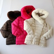 冬季女长袖棉服外套连帽斜拉链修身纯色，时尚百搭短款棉衣c8