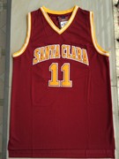 ncaa圣塔克拉拉大学，11号纳什红色篮球服