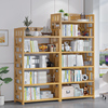 书架落地置物架儿童书柜子家用桌面简易客厅，多层书本收纳储物楠竹