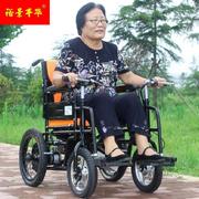 电动轮椅老人电动代步车折叠双把手，轻便智能残疾人全自动