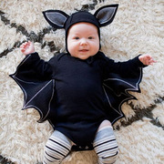 童装秋季棉质蝙蝠造型连体衣可爱男女婴儿哈衣宝宝翅膀袖三角爬服