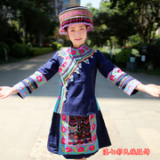墨江哈尼族女装 粗棉土布民族服套装 绣花毛球民族服饰生活装春季