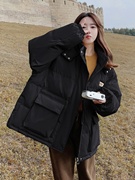 小个子棉服女冬2023年网红韩系设计感羽绒服棉衣短款外套