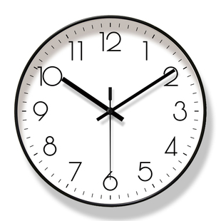 易普拉(易普拉)6510经典，挂钟时尚客厅时钟，挂墙挂表钟表简约静音扫秒石英钟