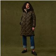 Orvis女士棉服立领中长款羊羔绒衬里柔软保暖时尚冬季3F56