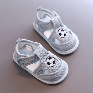 宝宝凉鞋男学步鞋夏季6-12个月软底防滑0一1岁透气网布女婴幼儿鞋