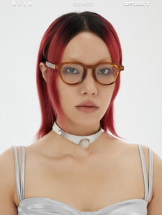 亚洲眼镜公司日系vintage圆形复古平光板材装饰眼镜架显脸小