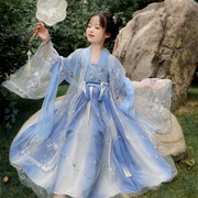 女童汉服超仙古风儿童装中国风夏季连衣裙小女孩古装唐装演出服装