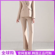 春季米色ol通勤西裤，气质女式arima韩国高档显瘦裤子