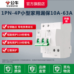 公牛插座漏电保护器断路器家用空开电闸1P2P63A升级款