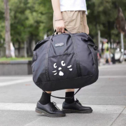 日系潮流可爱猫咪折叠大容量行李包便携旅行袋，健身包斜跨手提袋