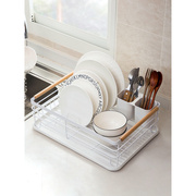 沥水碗碟架厨房漏水双层沥干台面，碗柜筷子收纳盒，餐具柜碗柜置物架