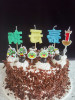 生日蜡烛创意儿童百天周岁男孩女孩名字定制卡通数字蛋糕装饰