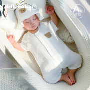 纯棉纱布新生婴儿短袖连体衣服夏季薄款宝宝睡衣夏装1岁2夏天哈衣
