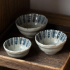 日本进口美浓烧古染十草粗瓷碗盘碟餐具日式米饭碗圆碟家用菜盘子