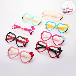 儿童眼镜框可爱潮韩版无镜片玩具硅胶卡通男宝宝眼镜框女公主超轻