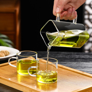 玻璃茶壶月牙过滤绿茶泡茶器茶水，分离泡茶壶，功夫茶具分茶杯公道杯
