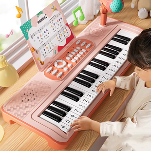儿童电子琴音乐玩具初学者入门级钢琴，玩具男女孩可弹奏带话筒乐器