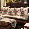 新中式古典棉麻亚麻刺绣抱枕红木沙发靠枕实木家具椅子靠垫定制套