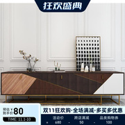 意式极简创意拼色电视柜，组合彩色北欧现代矮柜实木轻奢家具客厅
