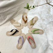 韩国童鞋2023女童夏季韩版糖果，色人字拖儿童夹脚拖鞋沙滩鞋潮