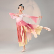桃花挽月舞蹈服装儿童古典舞飘逸纱衣扇子舞表演服中国风古韵服饰