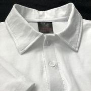 2024男生纯棉质感t恤纯白衬衫，男夏季短袖，polo衫重磅翻领男士