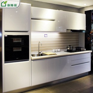 北京欧式全屋定 制实木橱柜烤漆开放式厨房整体厨房定 做样板