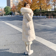 东大门羽绒服女2022年韩版白鸭绒中长款显瘦外套冬小个子