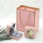 高端钻戒盒子求婚高级小戒指盒带灯高档创意小公主珠宝首饰礼盒