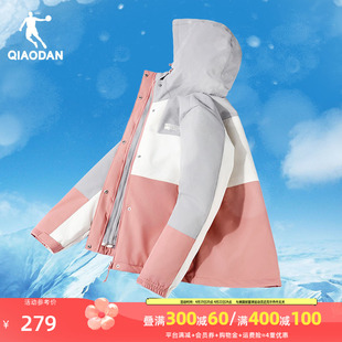 中国乔丹运动服女2024秋冬款保暖外套风衣两件套女装FFD42226433