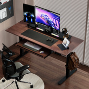 电动升降桌电脑桌双电机家用学生，书桌办公站，立式工作台实木可移动