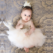 超洋气女童公主裙，小童宝宝一周岁生日礼服婴儿，百天蛋糕连衣裙夏装