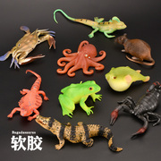 儿童仿真软胶解压恐龙动物海洋模型玩具螃蟹鳄鱼蜥蜴鲨鱼蜘蛛礼物