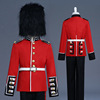 男孩儿童英国皇家卫队制服舞台宫廷演出服帽子套装红色士兵军礼服