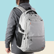 时尚大容量男女电脑双肩包休闲学生书包纯色尼龙牛津潮流旅行背包