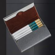 6.5中支烟专用烟盒10支装商务男士时尚创意皮制中细烟盒超薄便携