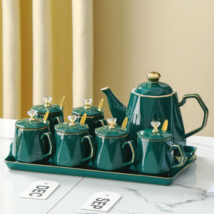 茶具套装家用客厅陶瓷茶壶茶杯，茶盘整套欧式轻奢水杯杯子高档结婚