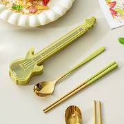 便携餐具套装304不锈钢，筷子勺子收纳盒创意，外带筷勺学生
