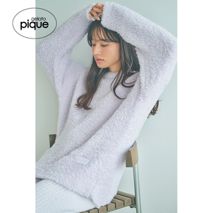 gelato pique23秋冬女睡衣套装粉扑套头衫简约纯色PWNT235026