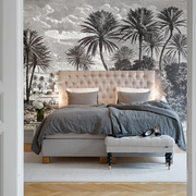 法国进口订制壁画 Oasis 热带绿洲 简美轻奢客厅卧室背景墙纸