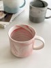 安木良品 外贸出口 ins风摩卡大理石纹釉下彩陶瓷牛奶咖啡马克杯