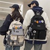 书包女大学生韩版高中，旅行双肩包男初中生ins日系大容量电脑背包