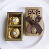 费列罗巧克力礼盒成品，盒结婚欧式婚礼2粒装创意婚礼喜糖盒