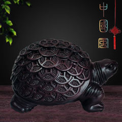 黑檀木雕乌龟摆件大号实木质龟摆设花梨木红木制乌龟工艺桌面
