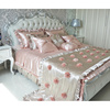 粉色蓝色红色床品美式床裙欧式奢华裸睡轻奢婚庆床上用品多件套