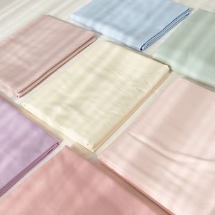 蜗牛塔纯色纯棉床单，单件40支全棉，斜纹素色床笠定制